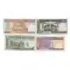 Iran Set of 4 currency featuring 100, 200, 500, and 1,000 Rials in brand new condition