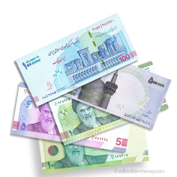 Iranian Rial Toman full UNC Banknotes set 2021