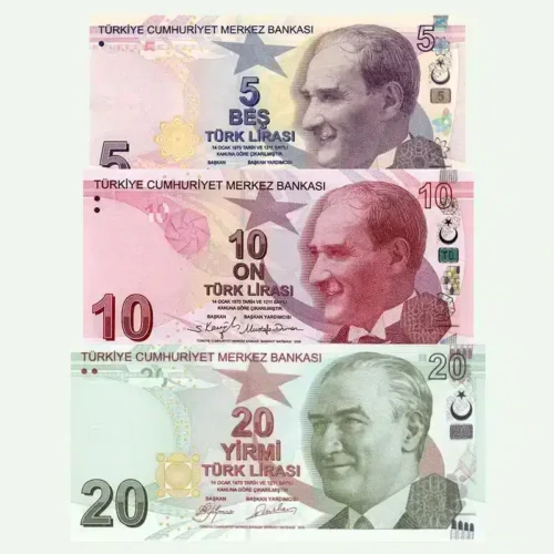 Turkey Lira UNC Currency Set - Years 2024
