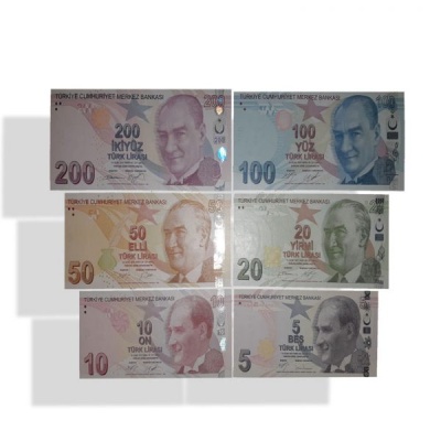 Turkey Banknotes UNC set L. 1970 - Collectible Money