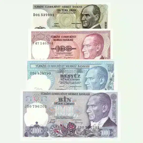 Turkey Banknotes UNC set L. 1970