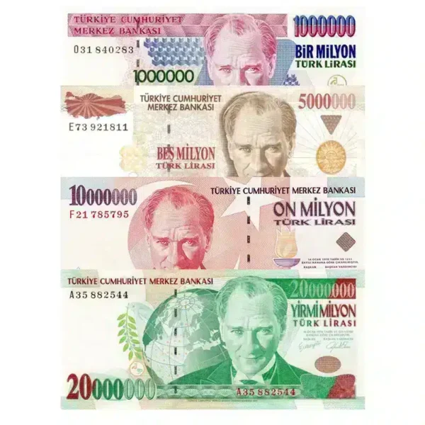 Collectible Turkish Banknotes – Highest Denominations Set