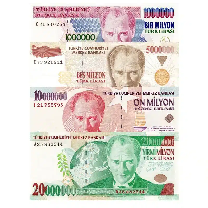 Collectible Turkish Banknotes – Highest Denominations Set