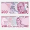 Turkey Banknotes Turkey 200 Lira UNC Banknotes - Year 2024