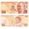 Turkey Banknotes Turkey 50 Lira UNC Banknotes - Year 2024