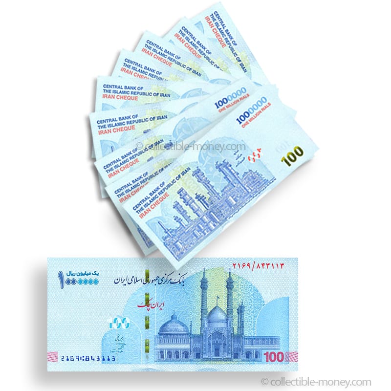 IRAN 1000000 Rial 2022 x10 UNC banknotes lot