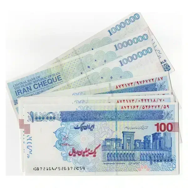 IRAN 1000000 Rial 2010-2017 x5 UNC banknotes lot