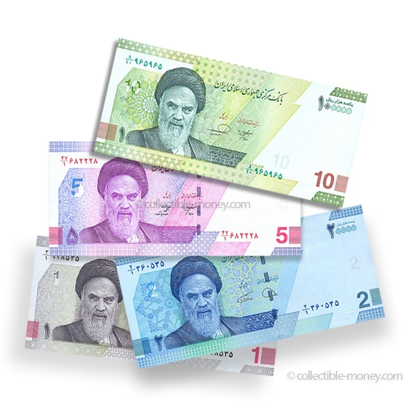 Buy Iran Rial Set of 4 UNC Banknotes - 2022 | Secure Payment