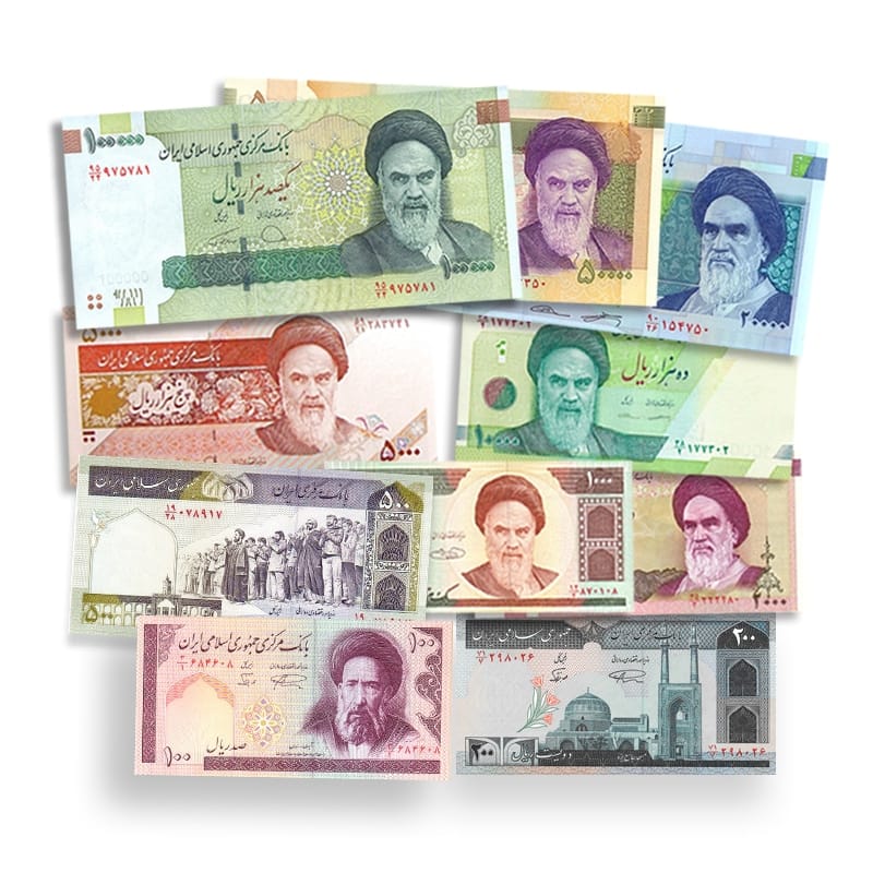 Iran Set of 10 Banknotes in UNC Conditıon
