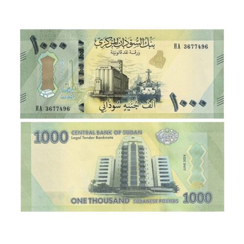 Sudan 1000 Sudanese Pounds Banknote 2024 | UNC (Pick #87)