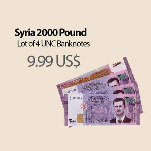 Syrian Pound Banknotes Lot - Middle Eastern Currency Collection
