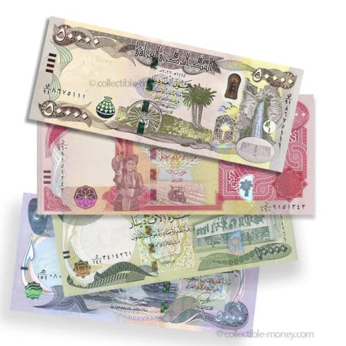 Iraqi Dinar Banknotes Set UNC | 5,000 to 50,000 IQD