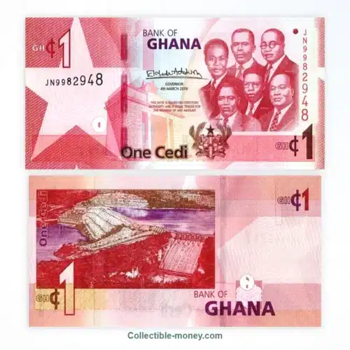 Ghana 1 Cedi UNC Banknote | 2019 | P#45