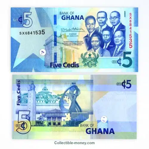 Ghana 5 Cedis UNC Banknote | 2019 | P#W46