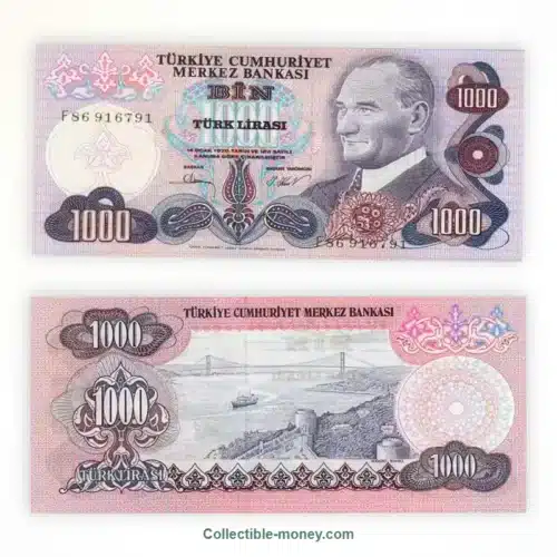 Turkey 1000 Lira XF Banknote | 1978–1981 | P#191