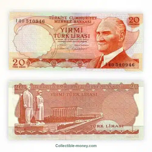 Turkey 20 Lira UNC Banknote | 1974–1983 | P#187